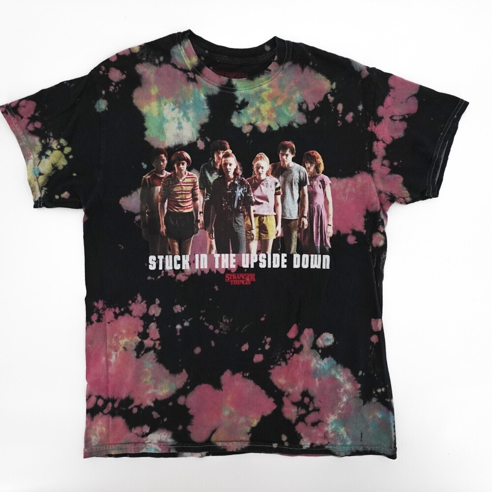Stranger things Shirt Mens Medium Tye Die Show Halloween Upside Down Eleven 11